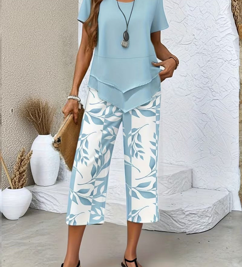Arvessa | Casual Leaf Print Set