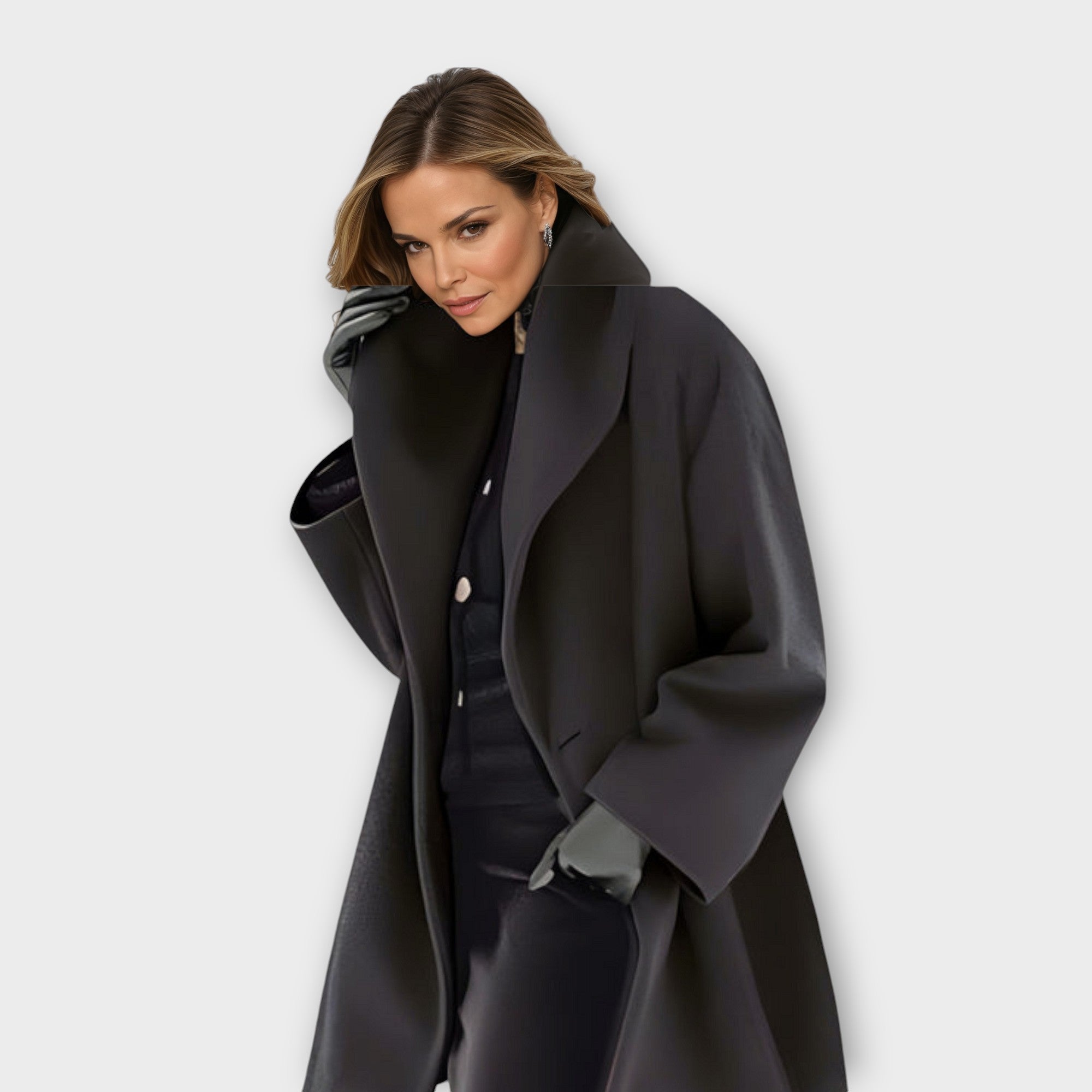 Kimberly | Shawl-Collar Wool-Blend Coat