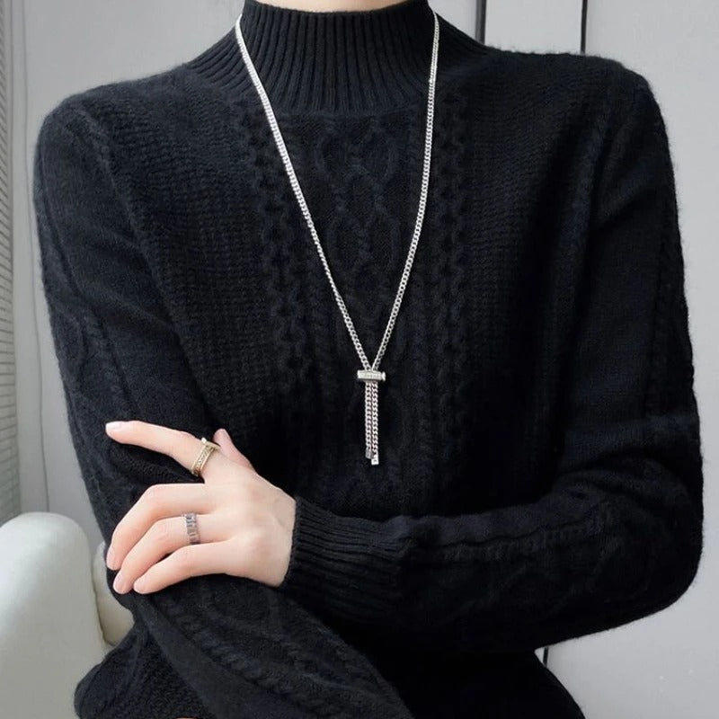Reinhild | Cable-Knit Turtleneck Sweater