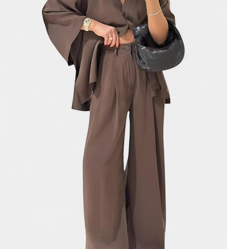 Eli | V-Neck Top with Straight-Leg Set
