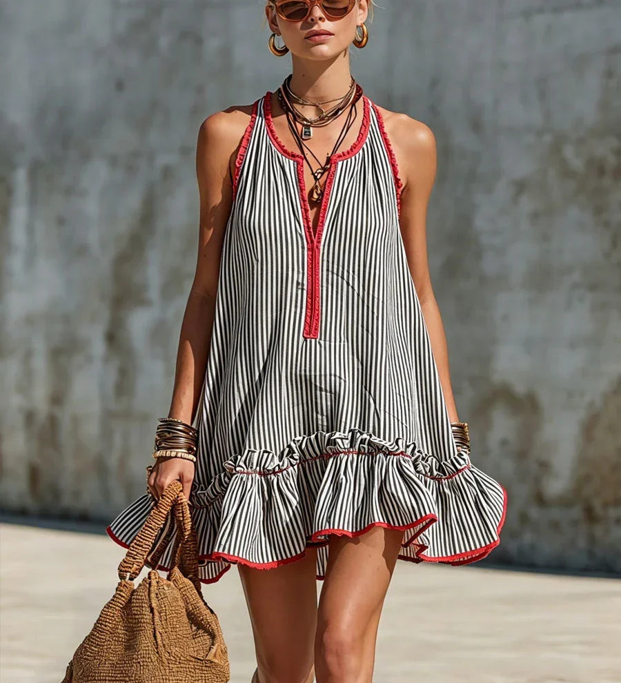 Sammy | Sleeveless Striped Mini Dress